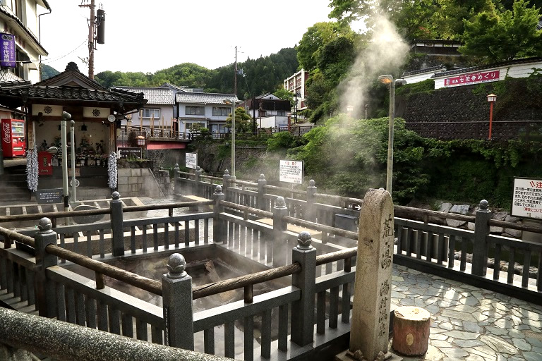 地元の民がご案内！「湯村温泉街歩き」と「湯がき文化体験」