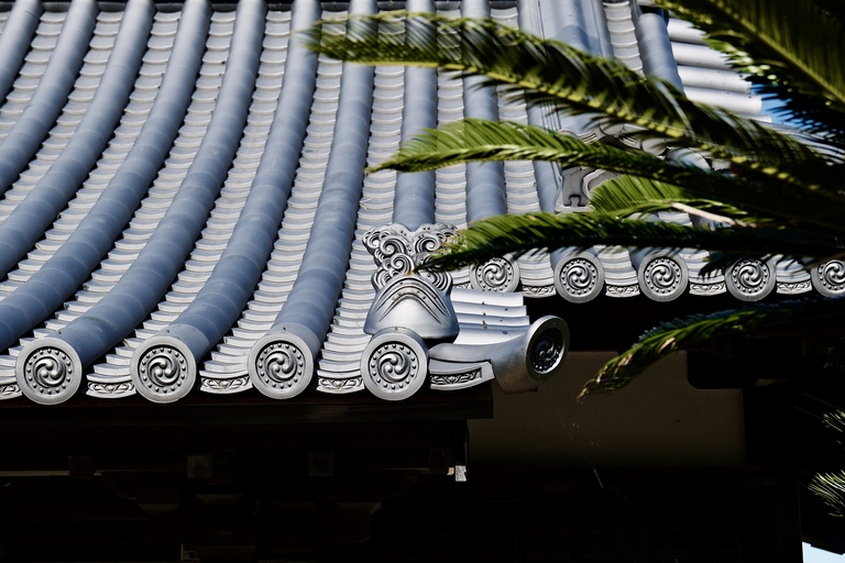 Wave patterns are used in the decoration of the shrine